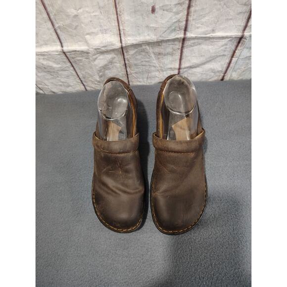Born BOC Peggy Chocolate Oiled Leather Clogs C45723 Women's Size 10 M - Picture 3 of 11